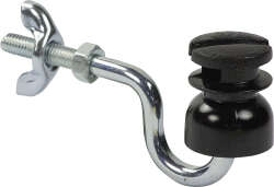 Schlitzisolator mit Gewinde M6, schwarz (25 St&uuml;ck/Pack)
