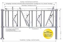 PATURA Sicherheits-Selbstfangfressgitter, Nennlänge 340 cm, 5 Fressplätze