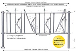 PATURA Sicherheits-Selbstfangfressgitter, Nennlänge 500 cm, 7 Fressplätze