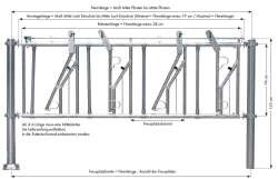 PATURA Selbstfangfressgitter, Nennlänge 440 cm, 6 Fressplätze
