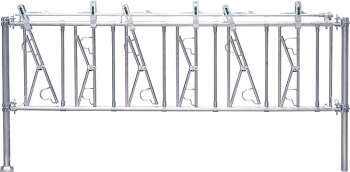 PATURA Kälber-Selbstfangfressgitter, Montagelänge 491-511 cm, 10 Fressplätze