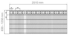 Schmuckmatte Barcelona Anthrazitgrau RAL7016 830mm