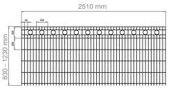 Schmuckzaun Rom Anthrazitgrau RAL7016 830mm