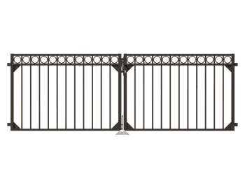 Einzeltor für Aluminium-Zaun Circle -Höhe 100cm, Breite 97cm, schwarz-