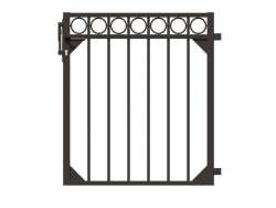 Einzeltor für Aluminium-Zaun Circle -Höhe 100cm, Breite 97cm, schwarz-