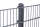 Zaunpfosten TYP U  Anthrazitgrau RAL7016 630mm