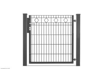 Einzeltor für Schmuckzaun Barcelona Anthrazitgrau RAL7016 830mm