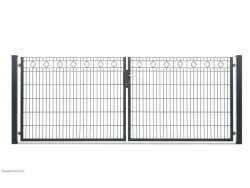 Doppeltor für Schmuckzaun Barcelona Anthrazitgrau RAL7016 1030mm