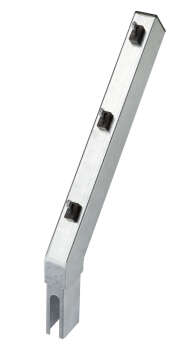 Stachelrahtabweiser einseitig 45° für 60 x 40mm Pfosten