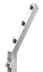 Stachelrahtabweiser einseitig 45° für 60 x 40mm Pfosten