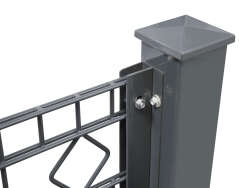Zaunanschluss-Winkelleisten-Set Moosgrün RAL6005 1230mm