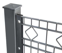 Zaunanschluss-Winkelleisten-Set Anthrazitgrau RAL7016 1030mm