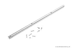 Zaunanschlussleiste mit U-Profil Anthrazitgrau RAL7016 830mm