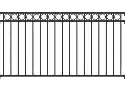 10 Meter Komplett-Set Aluminium-Zaun Circle -Höhe 120cm, anthrazit-