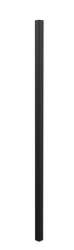 2 Meter Anbau-Set für Aluminium-Zaun Circle -Höhe 120cm, schwarz-