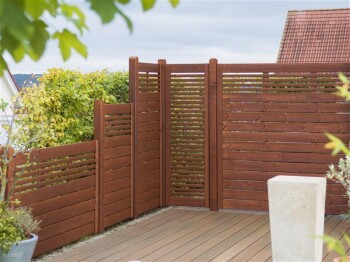 Zaunserie "191" Grundelement Breite 90 x Höhe 180 cm tabak