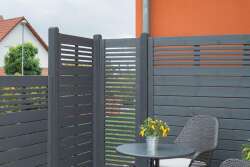 Zaunserie "190" Grundelement Breite 90 x Höhe 180 cm hellgrau