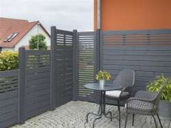 Zaunserie "190" Stufenelement Breite 90 x Höhe 141 cm anthrazit