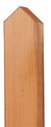 Holz-Pfosten aus Fichte Rundkopf 190cm hellgrau