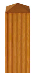Holz-Pfosten aus Fichte Spitzkopf 150cm tabak