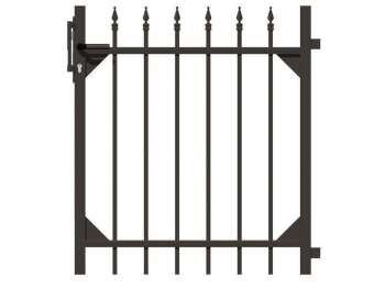 Einzeltor für Aluminium-Zaun Chaussee -Höhe 120cm, Breite 97cm, schwarz-