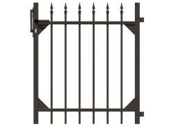 Doppeltor für Aluminium-Zaun Chaussee -Höhe 120cm, Breite 301cm, schwarz-