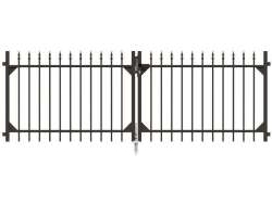 Einzeltor für Aluminium-Zaun Chaussee -Höhe 100cm, Breite 97cm, anthrazit-