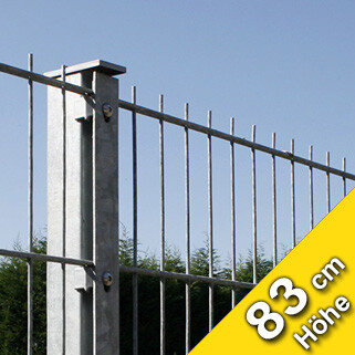 Doppelstabmattenzaun "Flexi-Profi" Höhe 83 cm Feuerverzinkt 44 Meter 2 Ecken
