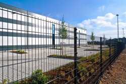 Doppelstabmattenzaun "Flex-Profi" Höhe 123 cm Anthrazit RAL7016 30 Meter keine Ecke