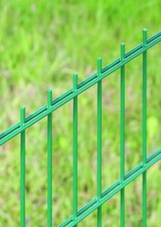 Doppelstabmattenzaun "Flex-Profi" Höhe 143 cm Grün RAL6005 22 Meter 1 Ecke