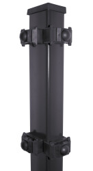 Doppelstabmattenzaun "Flexi-Basic" Höhe 123 cm Anthrazit RAL7016 10 Meter keine Ecke
