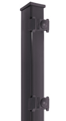 Doppelstabmattenzaun "Flexi-Basic" Höhe 163 cm Anthrazit RAL7016 12 Meter keine Ecke